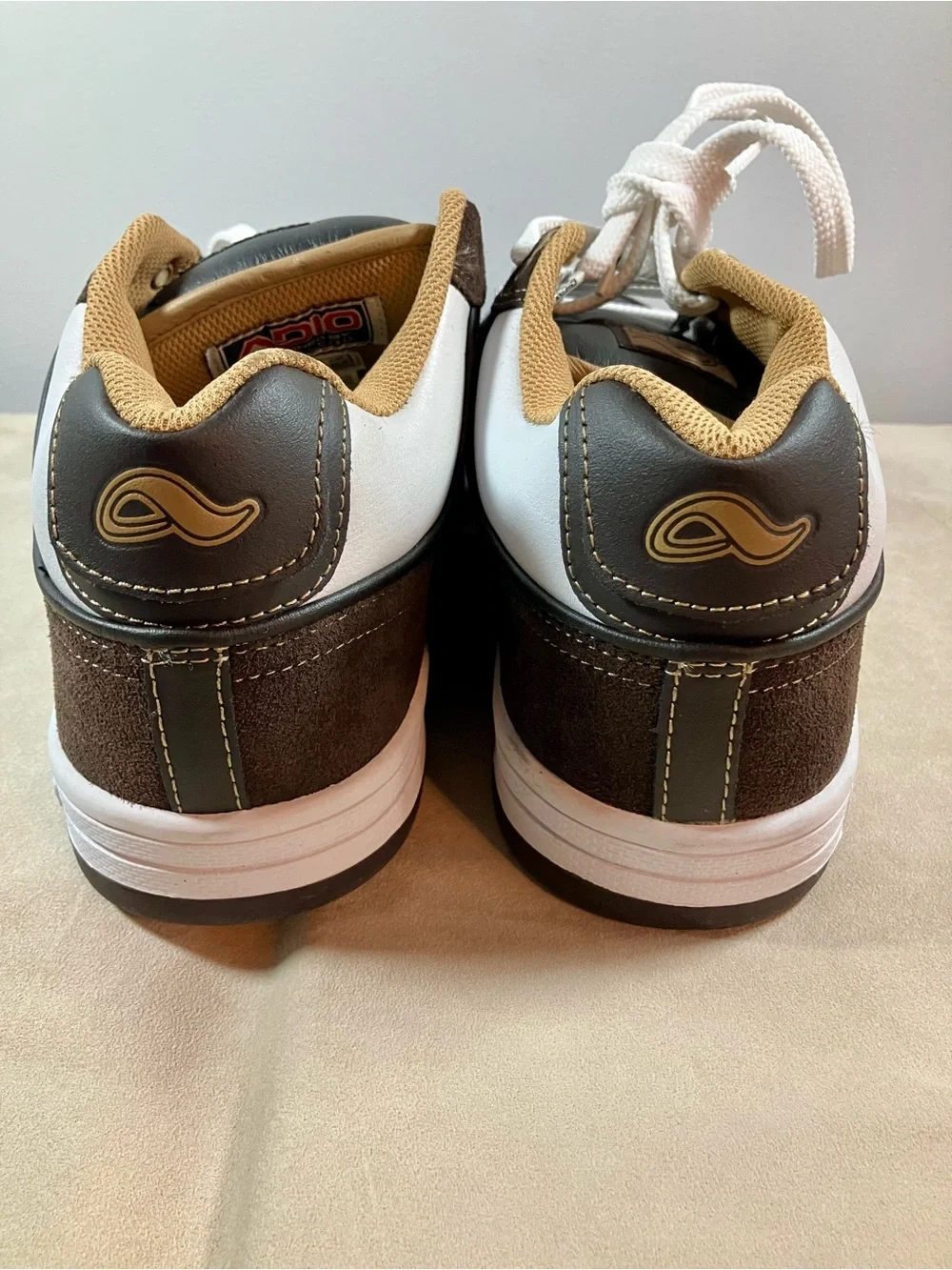 Adio Skate Shoes - Ed Selego Brown Tan Leather - US Mens Size 13 EUC - Y2K Puffy